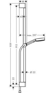 Душевой гарнитур Hansgrohe Pulsify  24171000 хром